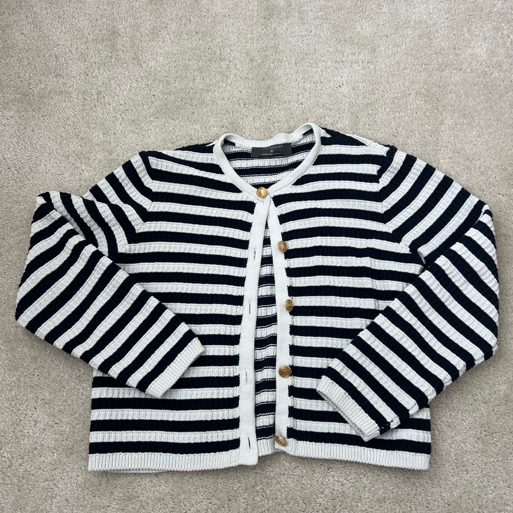Striped Black and White Cardigan